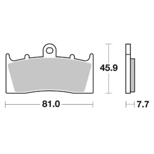 Bremsbelag Sinter (rot)