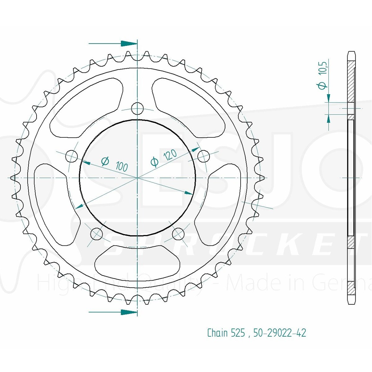 Esjot | Kettenrad 42 Z Alu