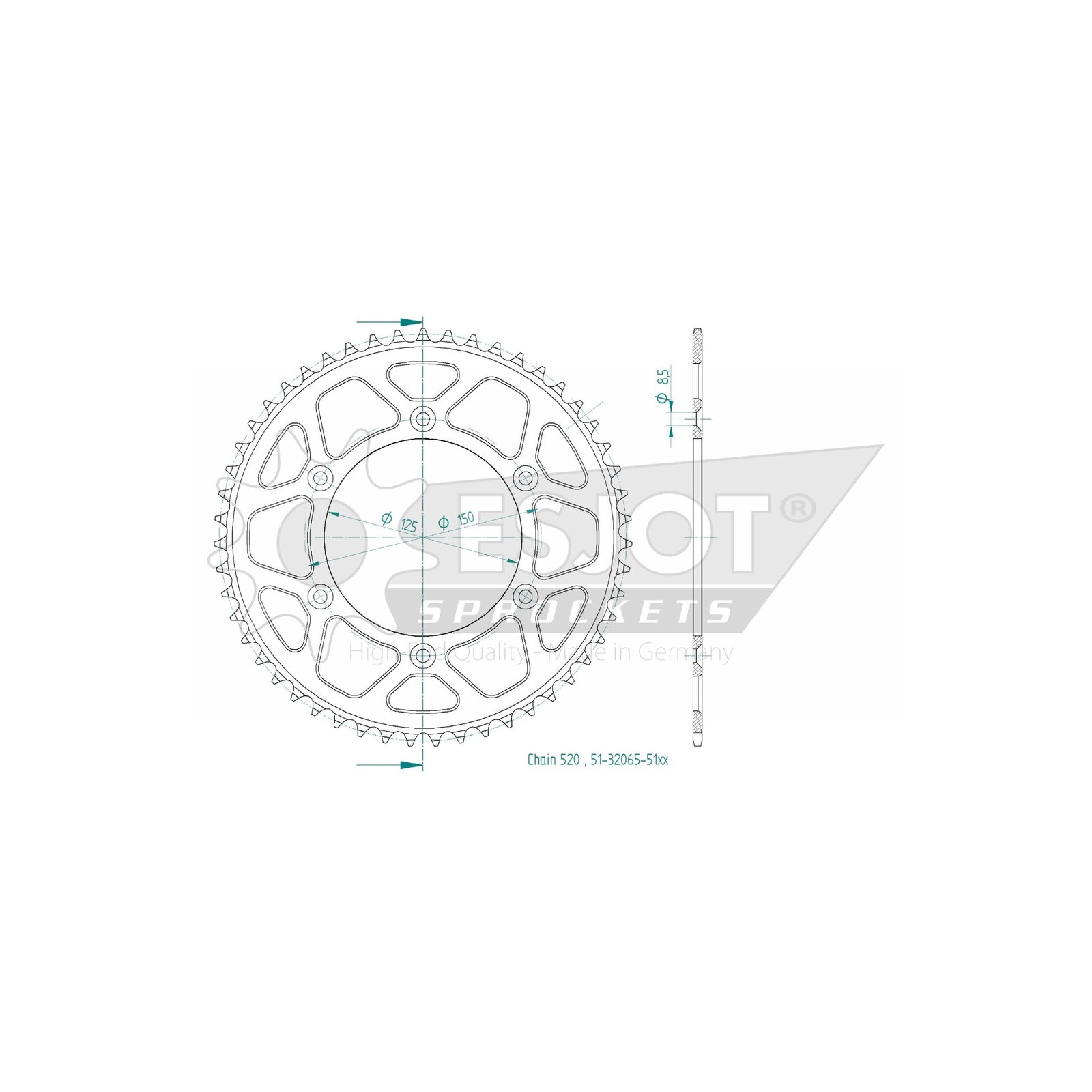 Esjot | Kettenrad Alu 51 Z