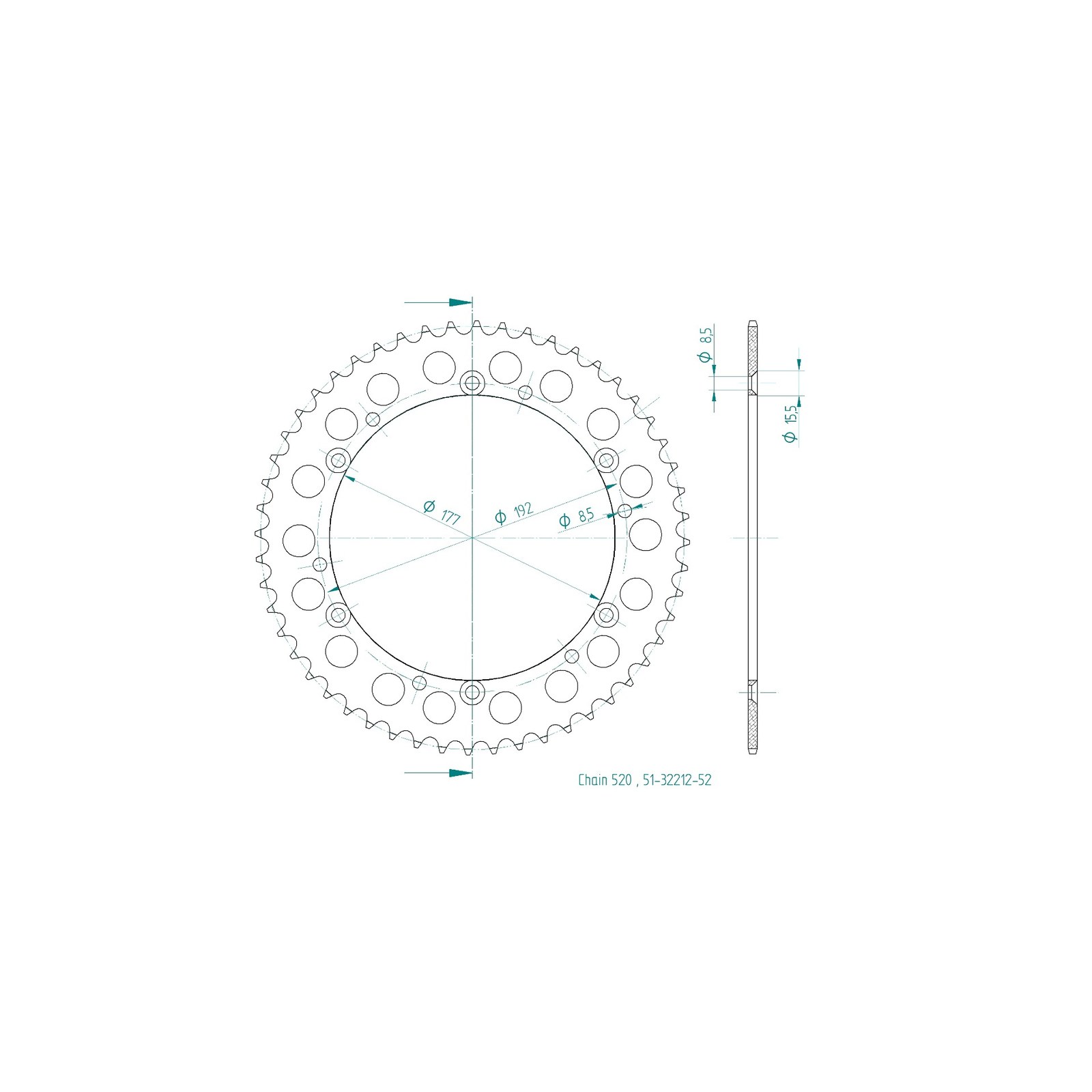 Esjot | Kettenrad Alu 52 Z