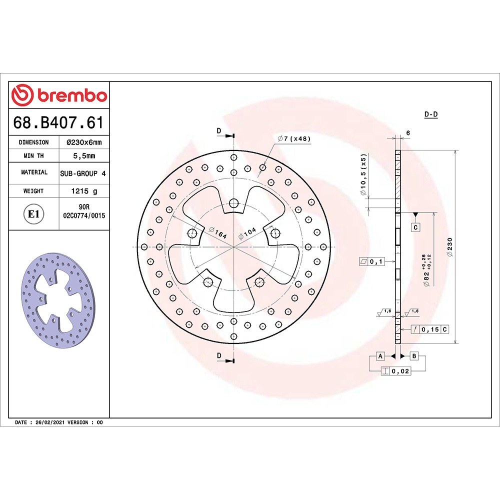 Brembo | Bremsscheibe Oro