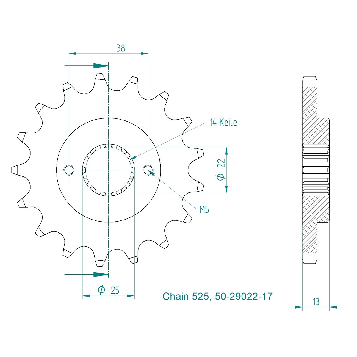 Esjot | Kettenritzel 17 Z