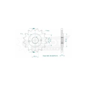 Esjot | Kettenritzel 16 Z