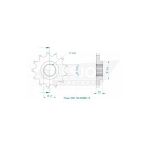 Esjot | Kettenritzel 13 Z