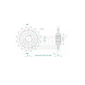 Esjot | Kettenritzel 16 Z