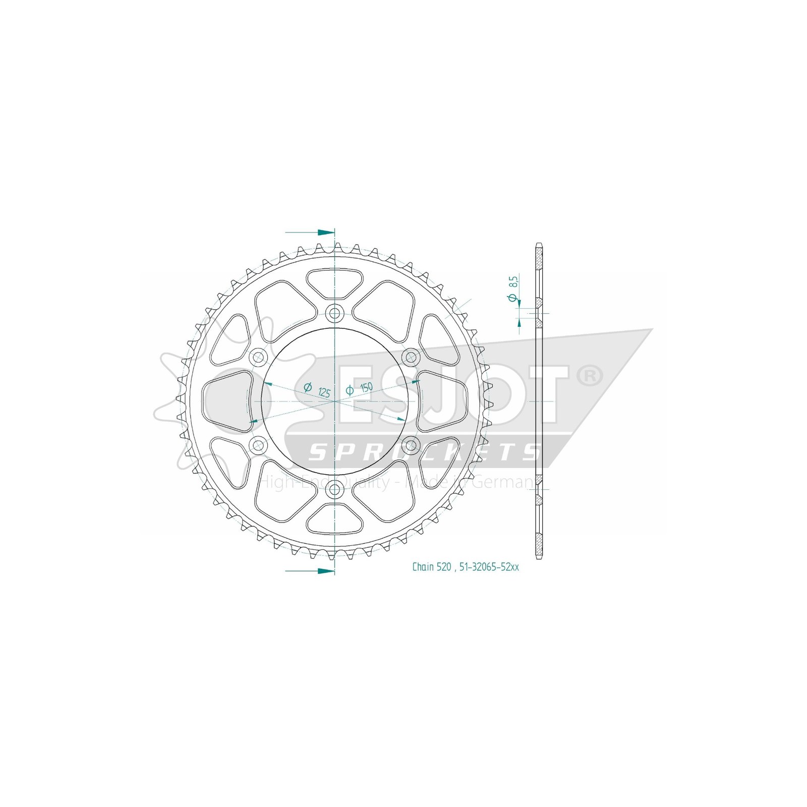Esjot | Kettenrad Alu 52 Z
