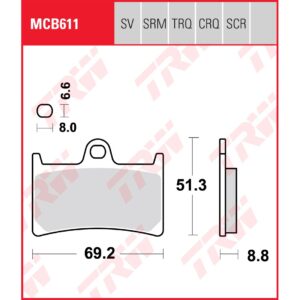 TRW | Bremsbelag Sinter Scooter