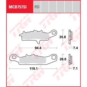 TRW | Bremsbelag Sinter Offroad