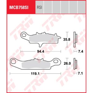 TRW | Bremsbelag Sinter Offroad
