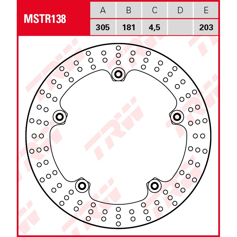 TRW | Bremsscheibe vernietet