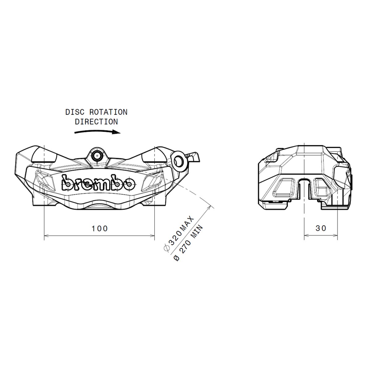 Brembo | Bremszange rechts Titanium