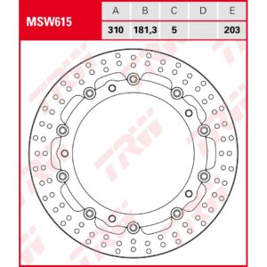 TRW | Bremsscheibe schw.